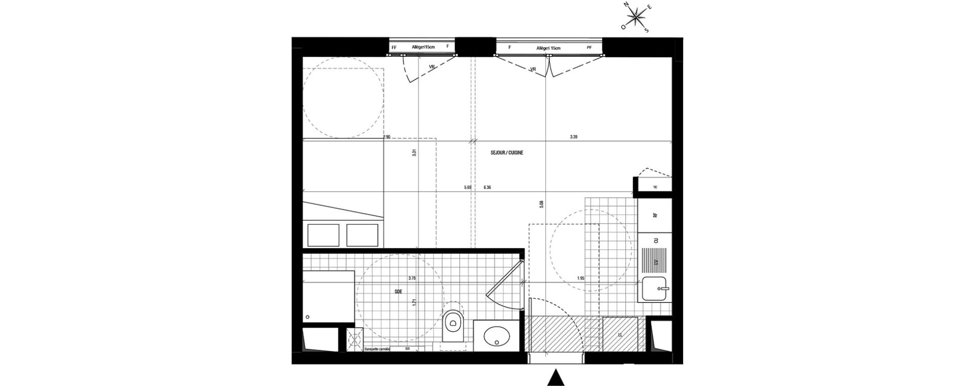 Appartement T1 de 31,05 m2 &agrave; Montrouge Centre