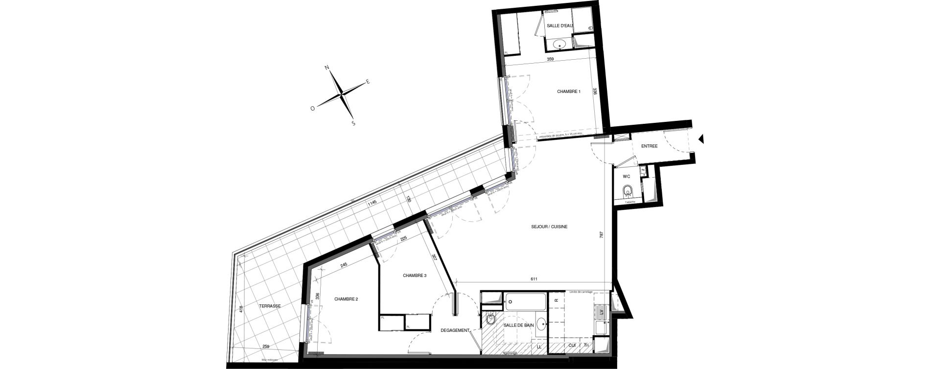 Appartement T4 de 92,60 m2 &agrave; Montrouge Camille pelletan