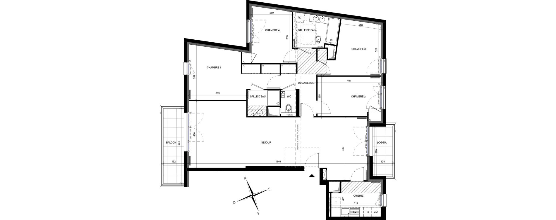 Appartement T5 de 113,28 m2 &agrave; Montrouge Camille pelletan