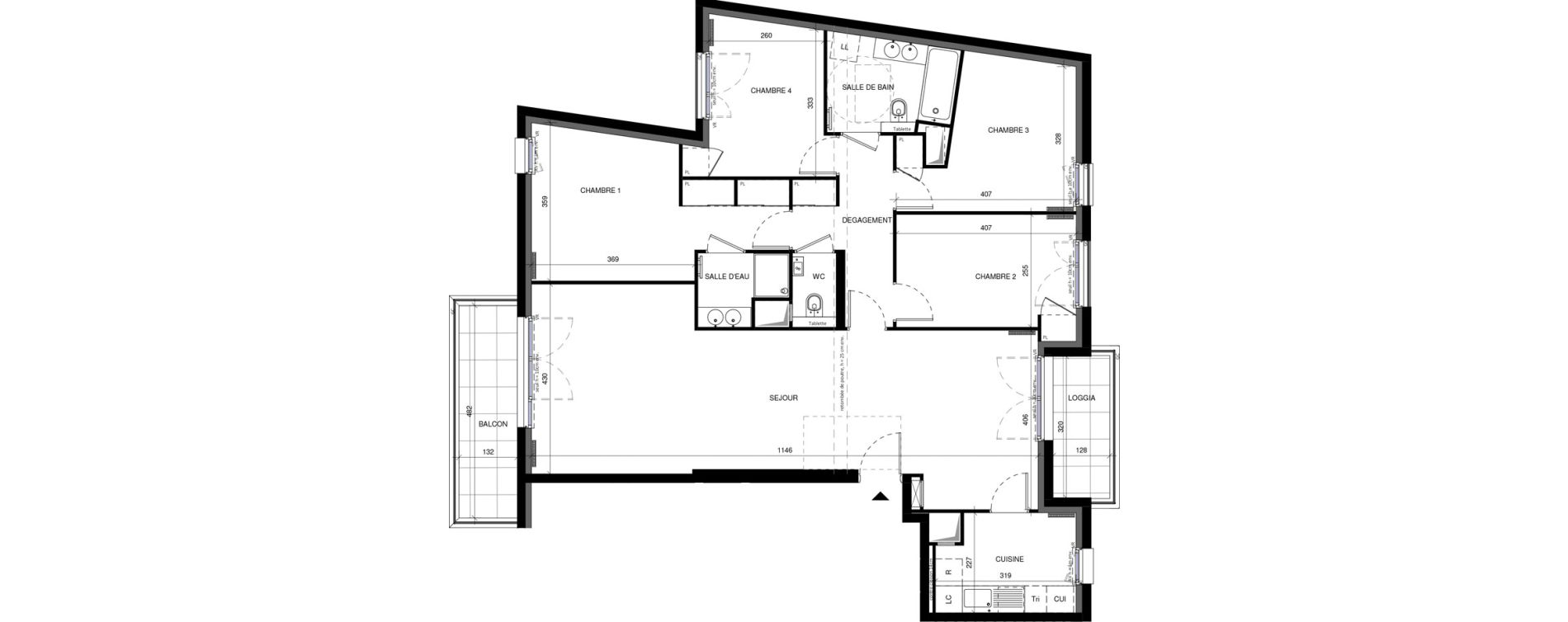 Appartement T5 de 113,28 m2 &agrave; Montrouge Camille pelletan