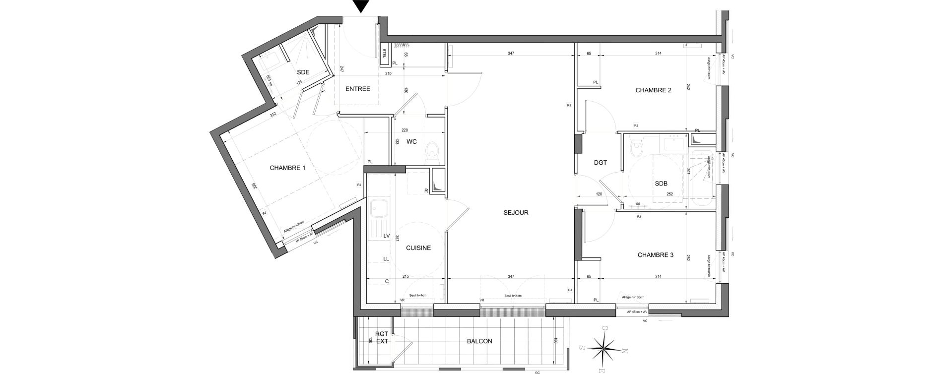 Appartement T4 de 81,32 m2 &agrave; Nanterre Nanterre universit&eacute;