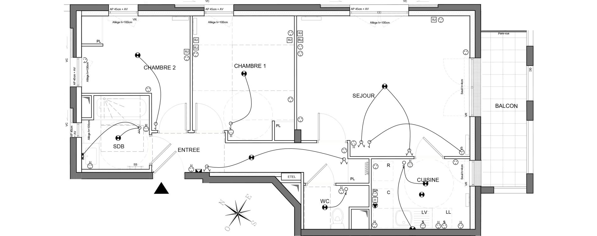 Appartement T3 de 63,00 m2 &agrave; Nanterre Nanterre universit&eacute;