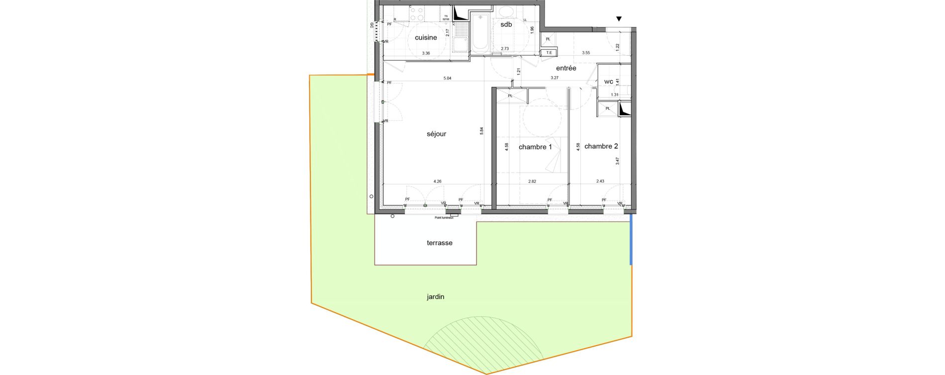 Appartement T3 de 69,47 m2 &agrave; Nanterre H&ocirc;pital max fourestier