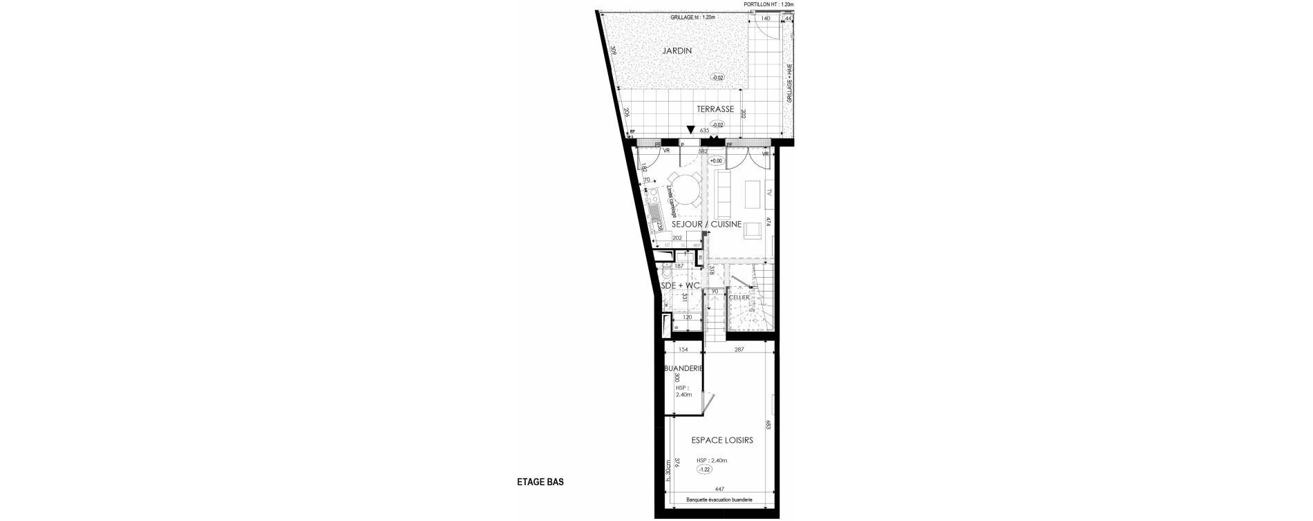 Duplex T3 de 92,12 m2 &agrave; Nanterre La boule champs-pierreux