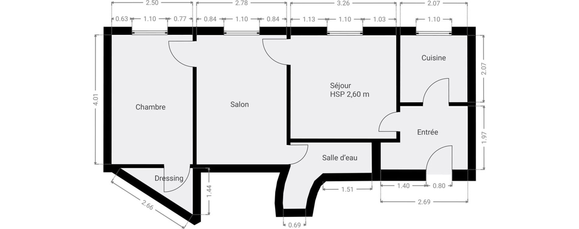 Appartement T3 de 45,45 m2 &agrave; Neuilly-Sur-Seine Plaine des sablons