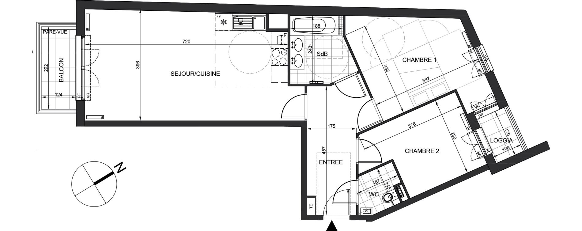 Appartement T3 de 67,50 m2 &agrave; Puteaux Les bergeres