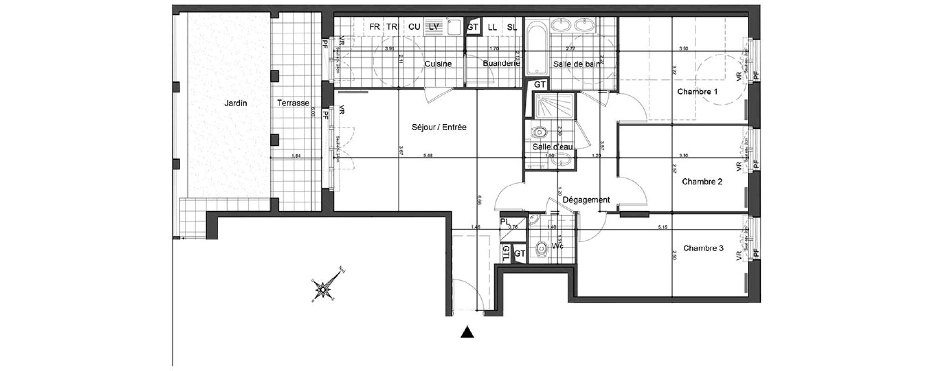 Appartement T4 de 89,76 m2 &agrave; Puteaux Les bergeres