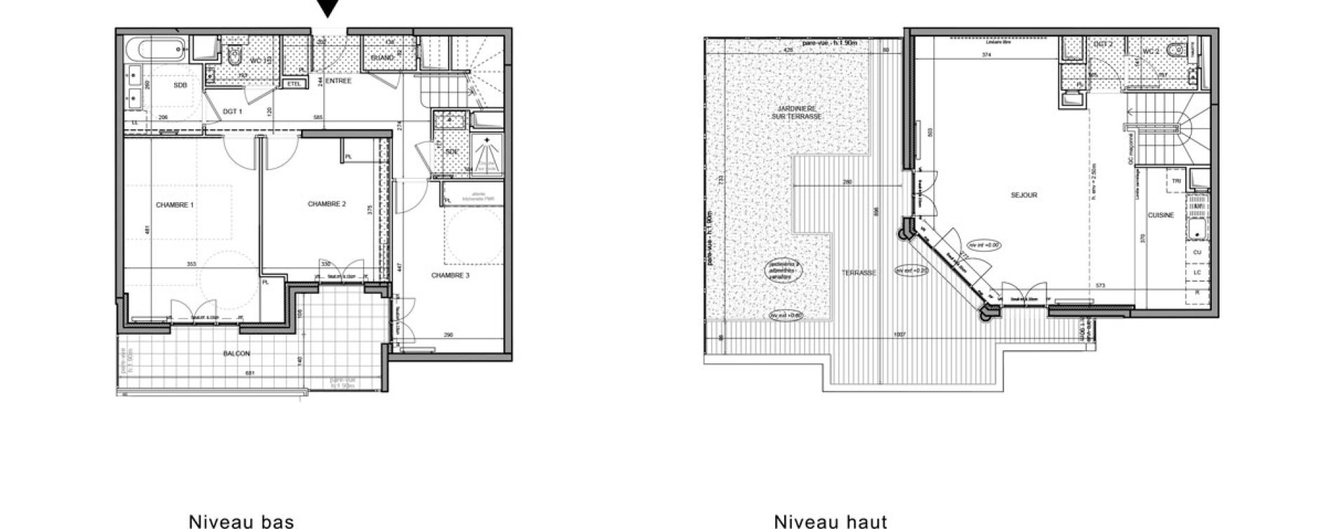 Duplex T4 de 111,08 m2 &agrave; Puteaux Agora