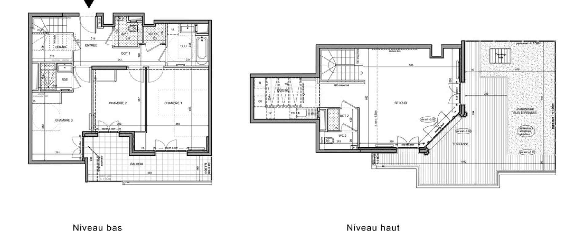 Duplex T4 de 106,27 m2 &agrave; Puteaux Agora