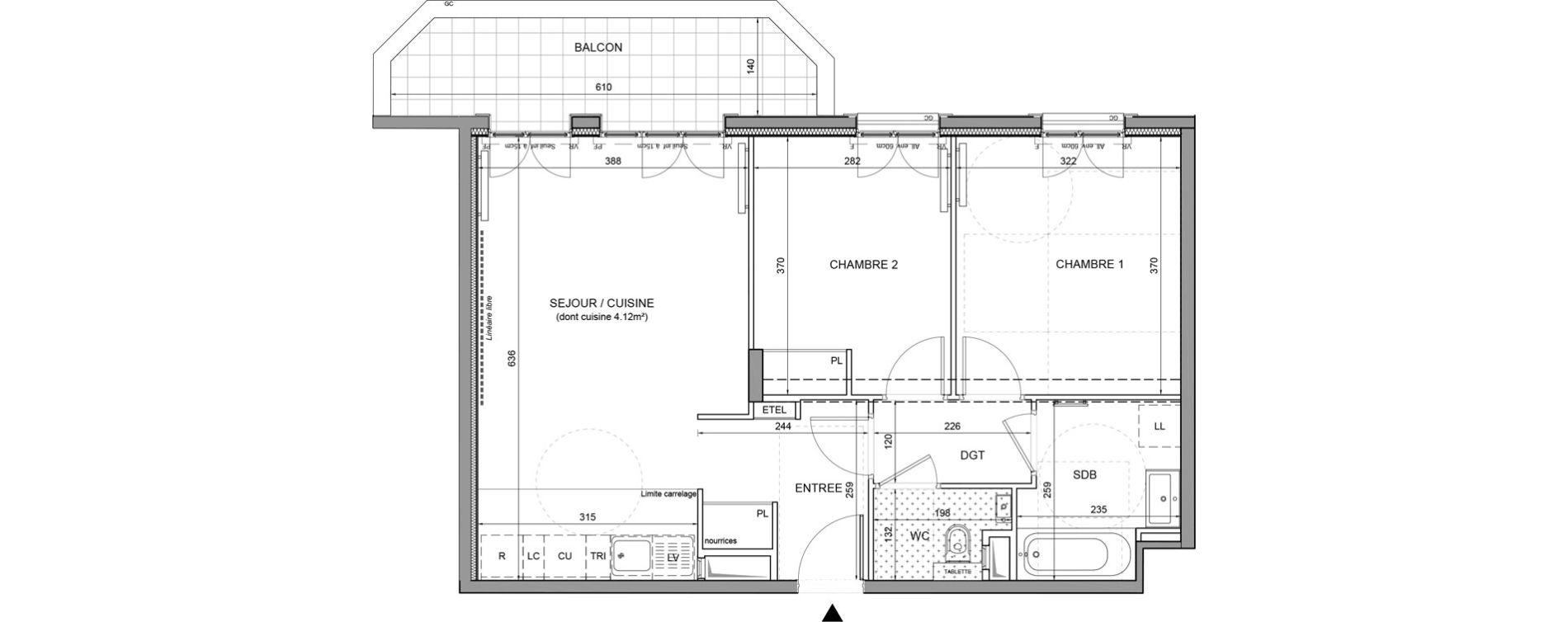 Appartement T3 de 60,74 m2 &agrave; Puteaux Agora