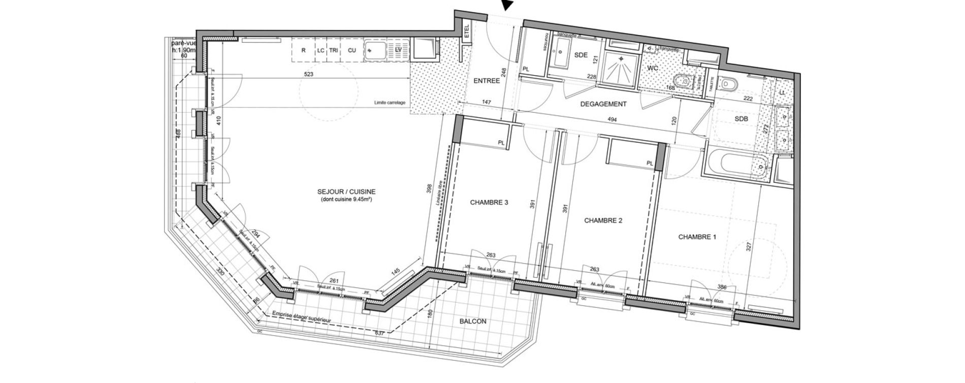 Appartement T4 de 90,72 m2 &agrave; Puteaux Agora