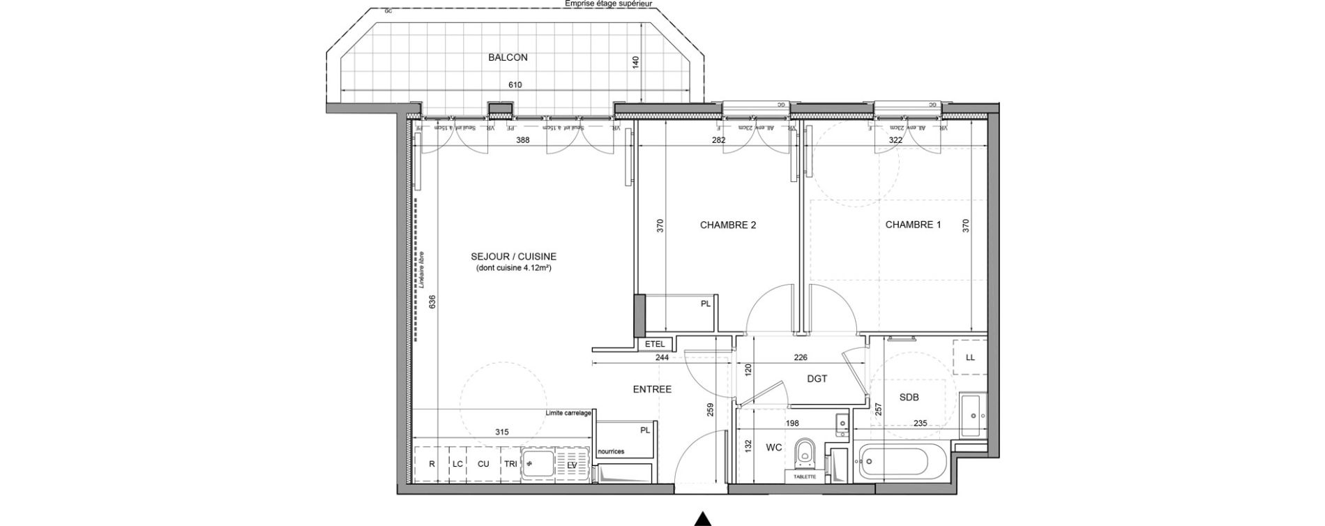 Appartement T3 de 60,70 m2 &agrave; Puteaux Agora