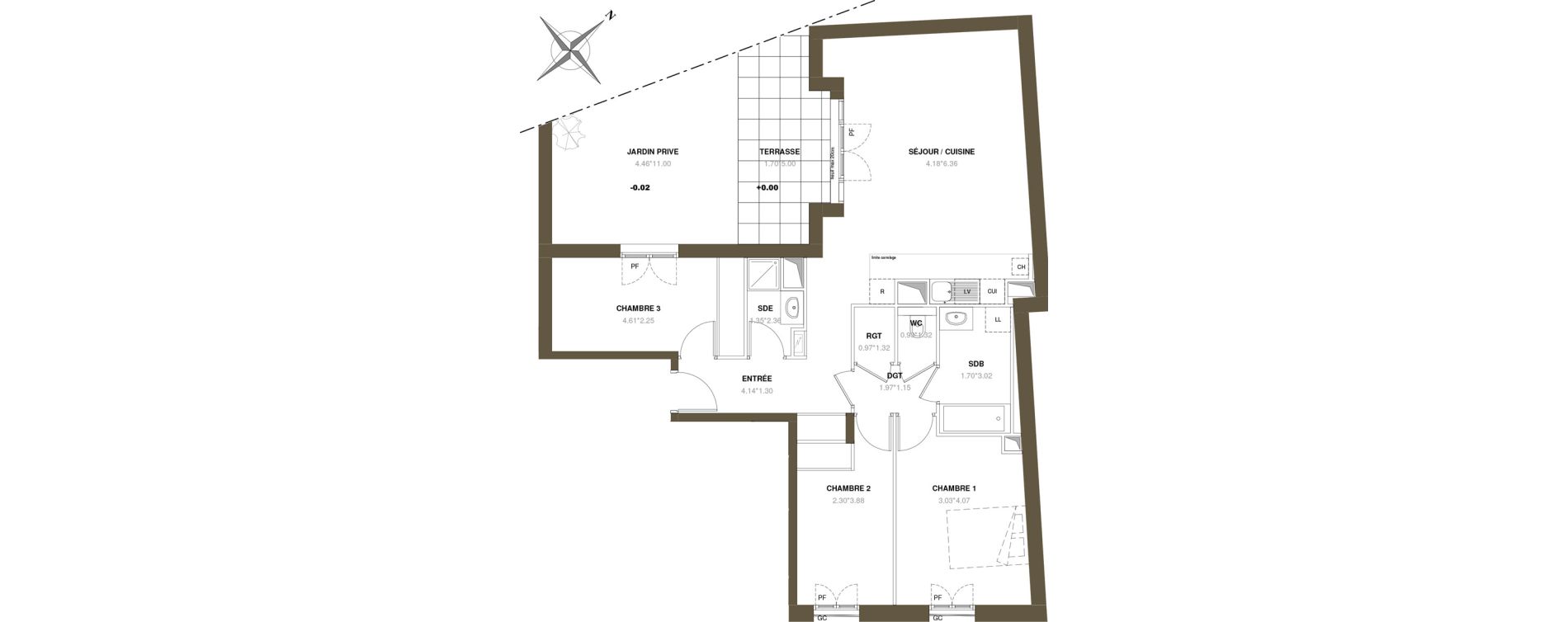 Appartement T4 de 82,42 m2 &agrave; Puteaux R&eacute;publique