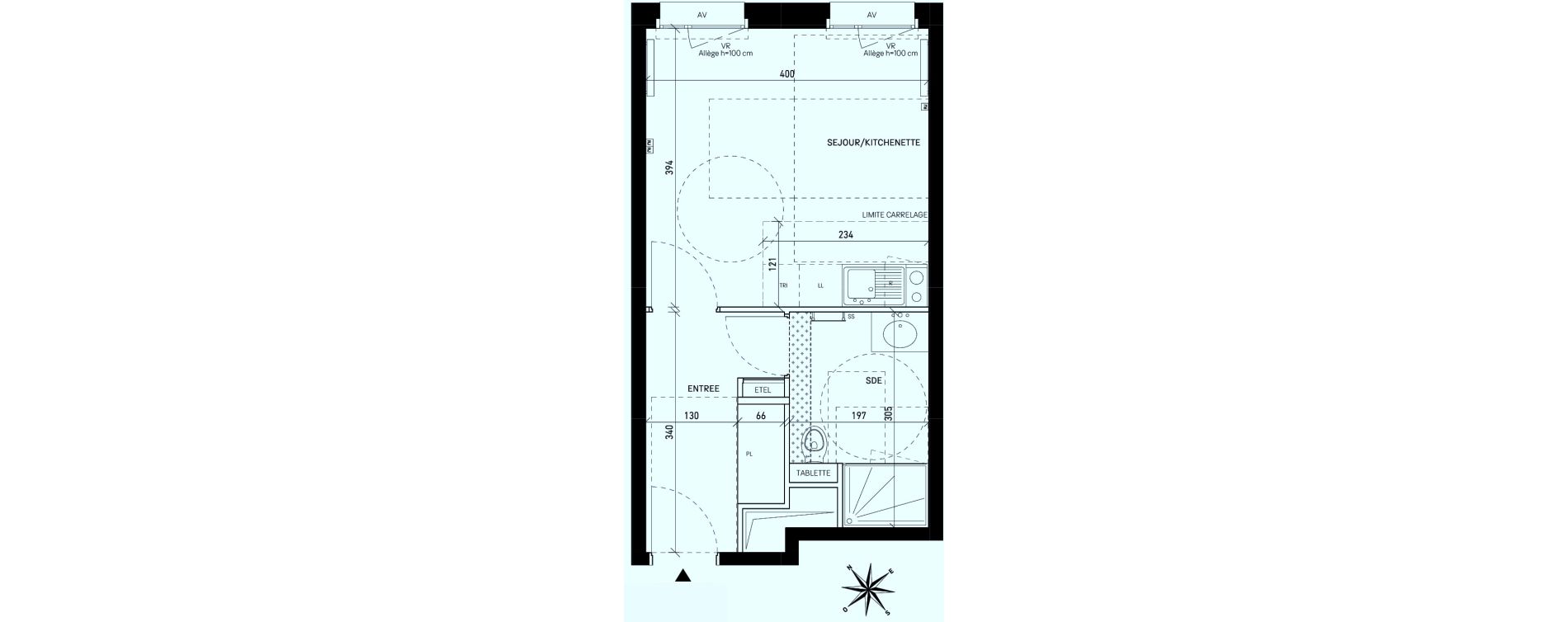Appartement T1 de 27,05 m2 &agrave; Rueil-Malmaison Centre
