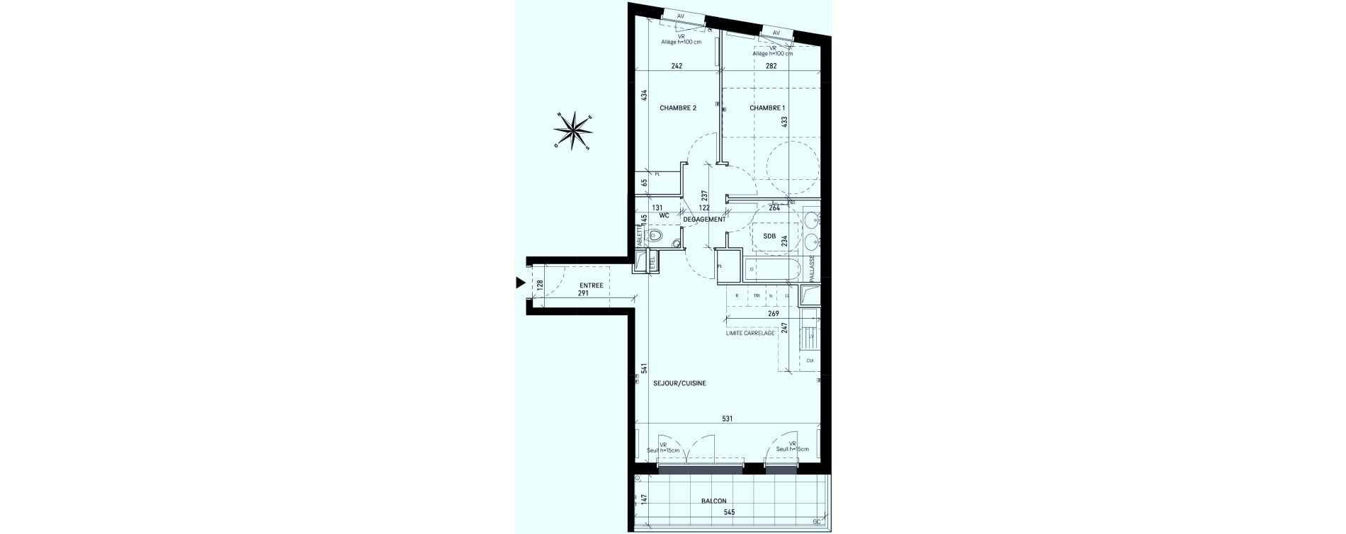 Appartement T3 de 66,72 m2 &agrave; Rueil-Malmaison Centre