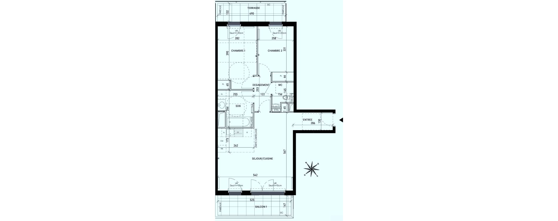 Appartement T3 de 65,19 m2 &agrave; Rueil-Malmaison Centre