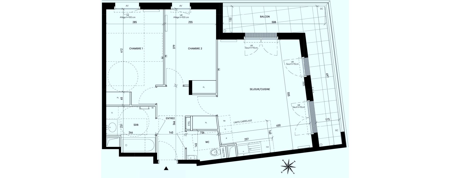 Appartement T3 de 62,54 m2 &agrave; Rueil-Malmaison Centre