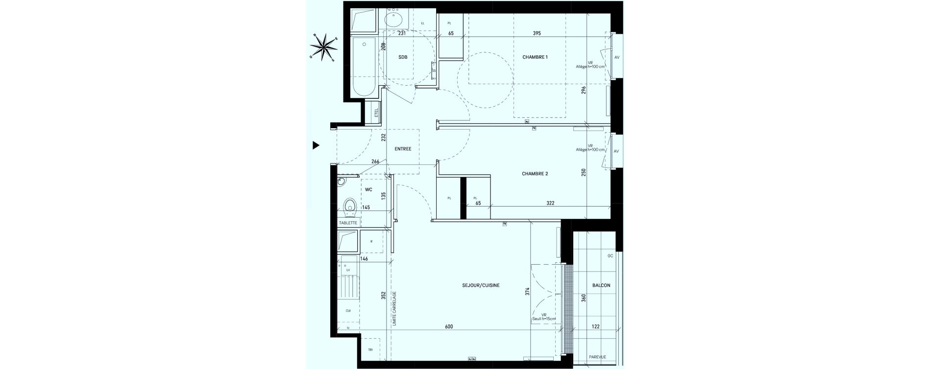 Appartement T3 de 58,72 m2 &agrave; Rueil-Malmaison Centre