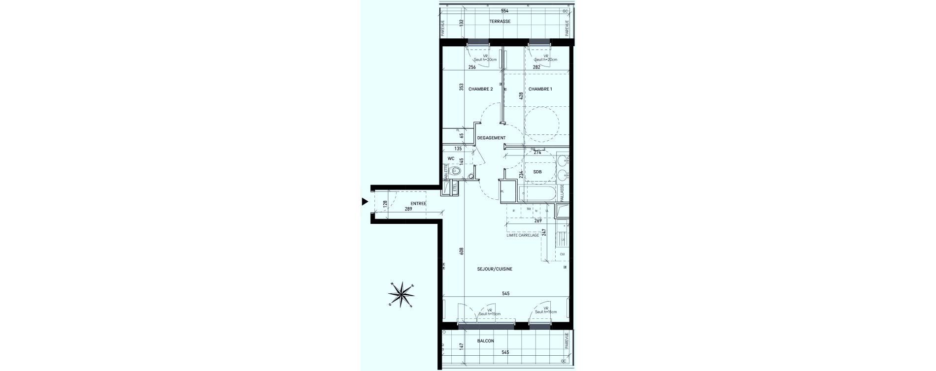 Appartement T3 de 65,77 m2 &agrave; Rueil-Malmaison Centre