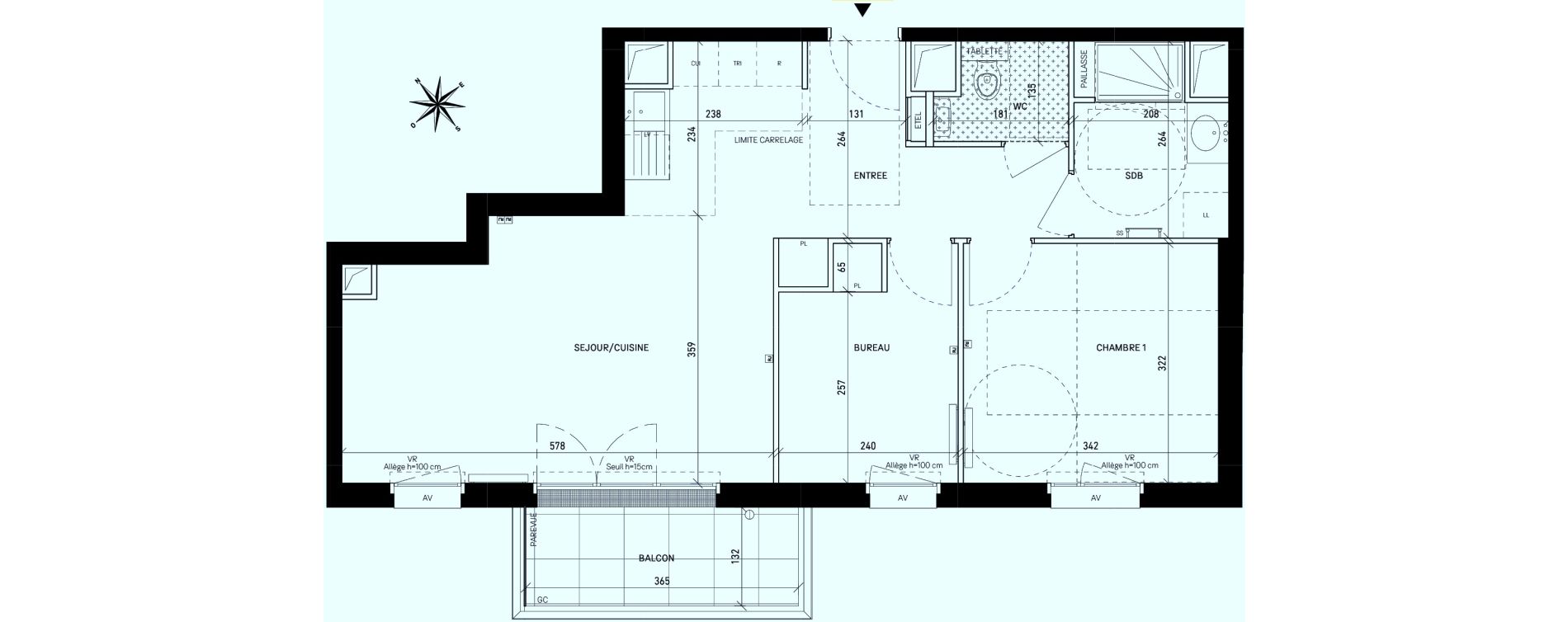 Appartement T2 de 56,42 m2 &agrave; Rueil-Malmaison Centre