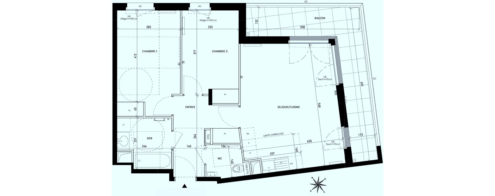 Appartement T3 de 62,54 m2 &agrave; Rueil-Malmaison Centre