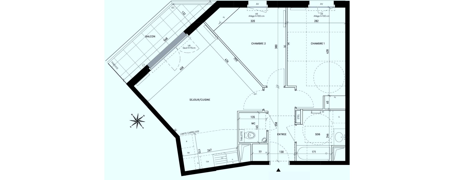 Appartement T3 de 60,74 m2 &agrave; Rueil-Malmaison Centre