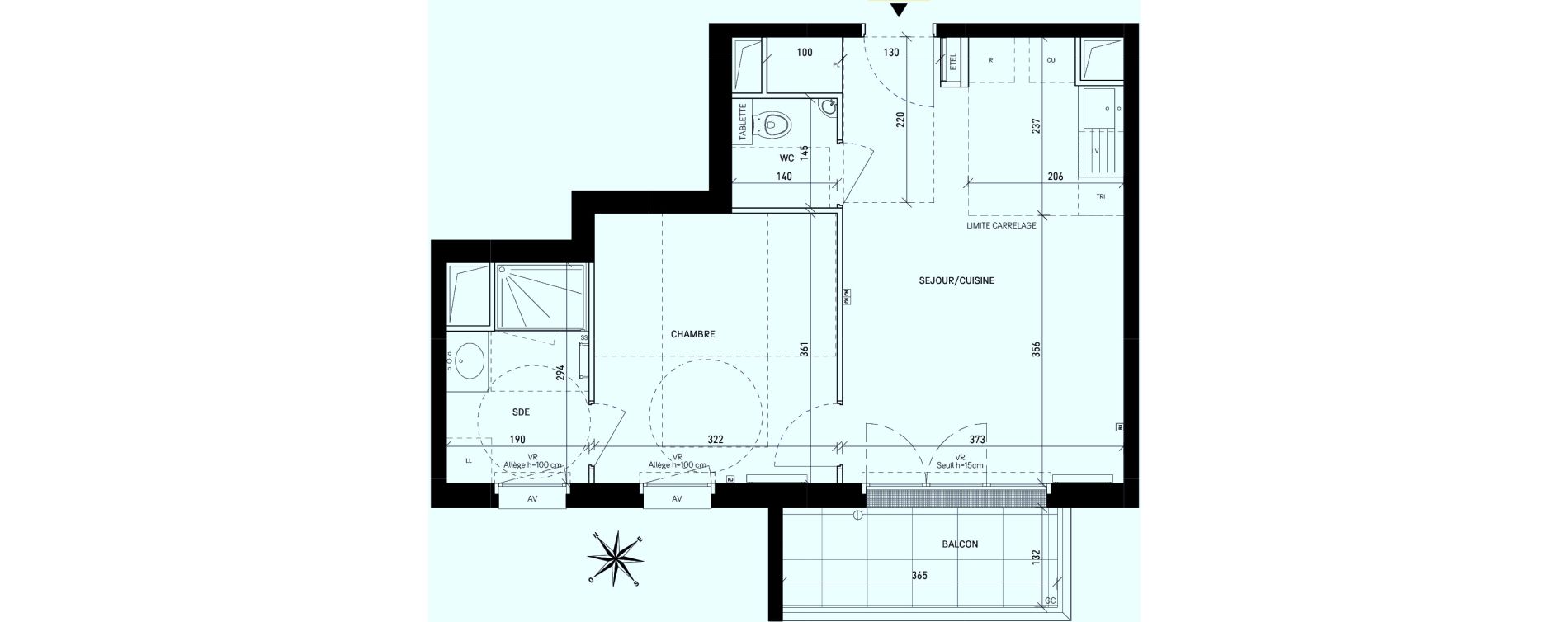 Appartement T2 de 40,64 m2 &agrave; Rueil-Malmaison Centre