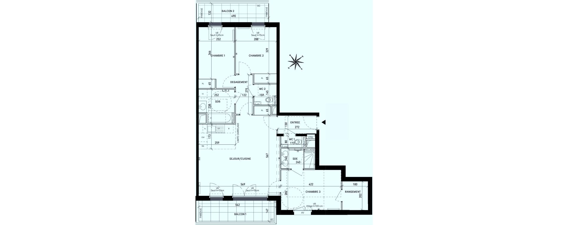 Appartement T4 de 86,94 m2 &agrave; Rueil-Malmaison Centre