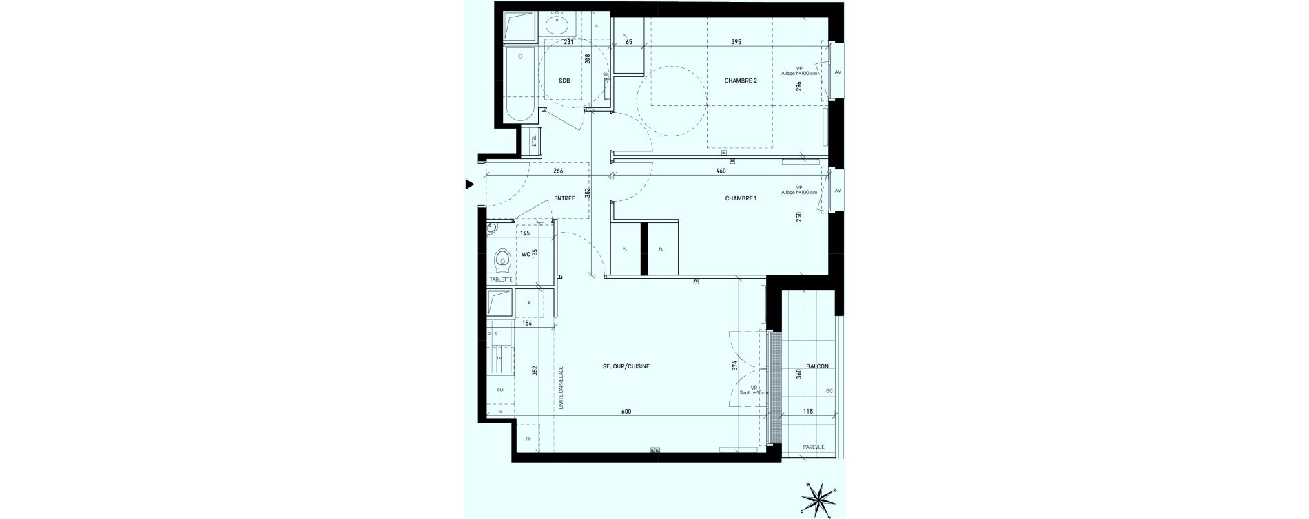 Appartement T3 de 58,72 m2 &agrave; Rueil-Malmaison Centre