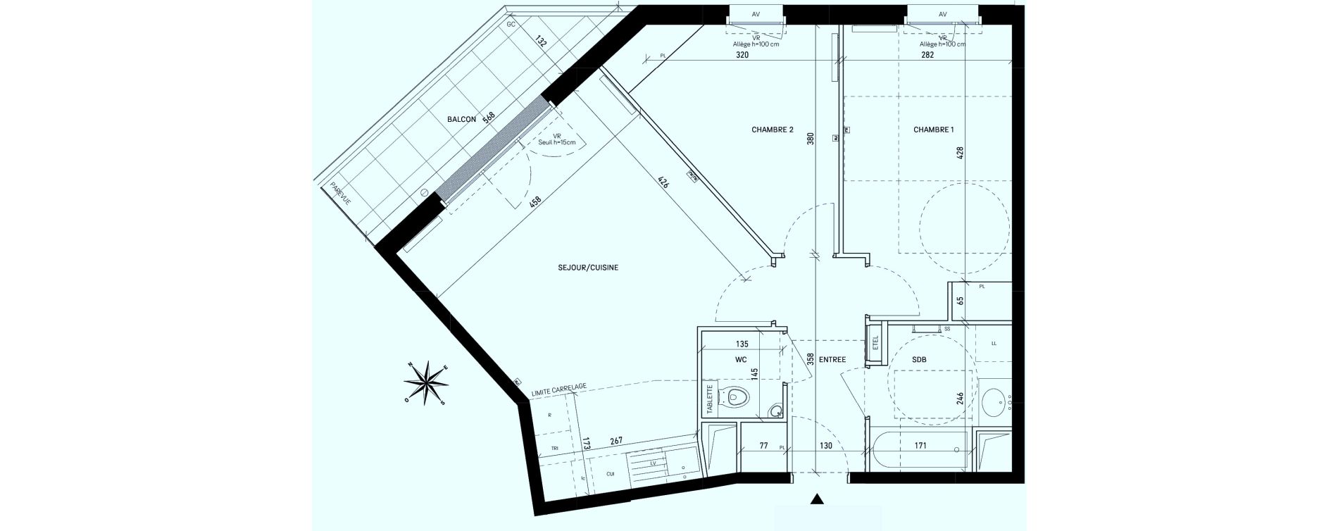 Appartement T3 de 60,74 m2 &agrave; Rueil-Malmaison Centre