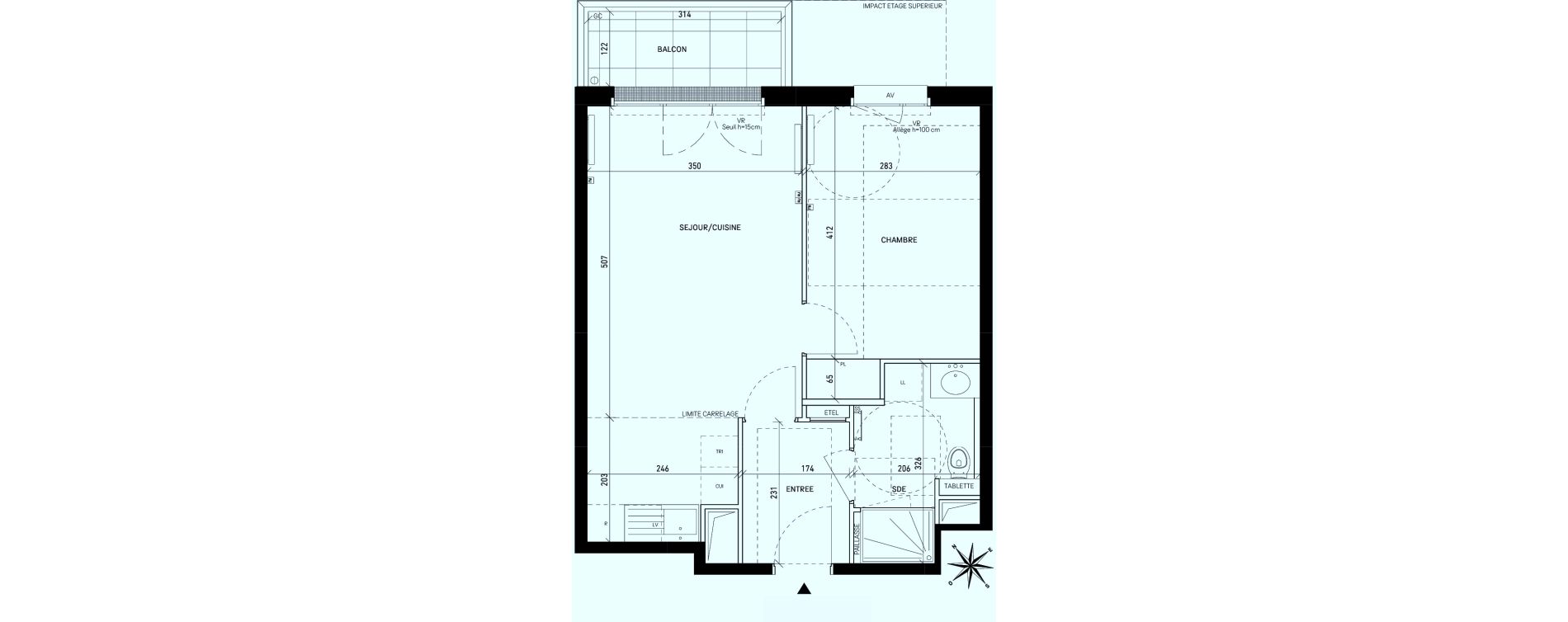 Appartement T2 de 44,18 m2 &agrave; Rueil-Malmaison Centre