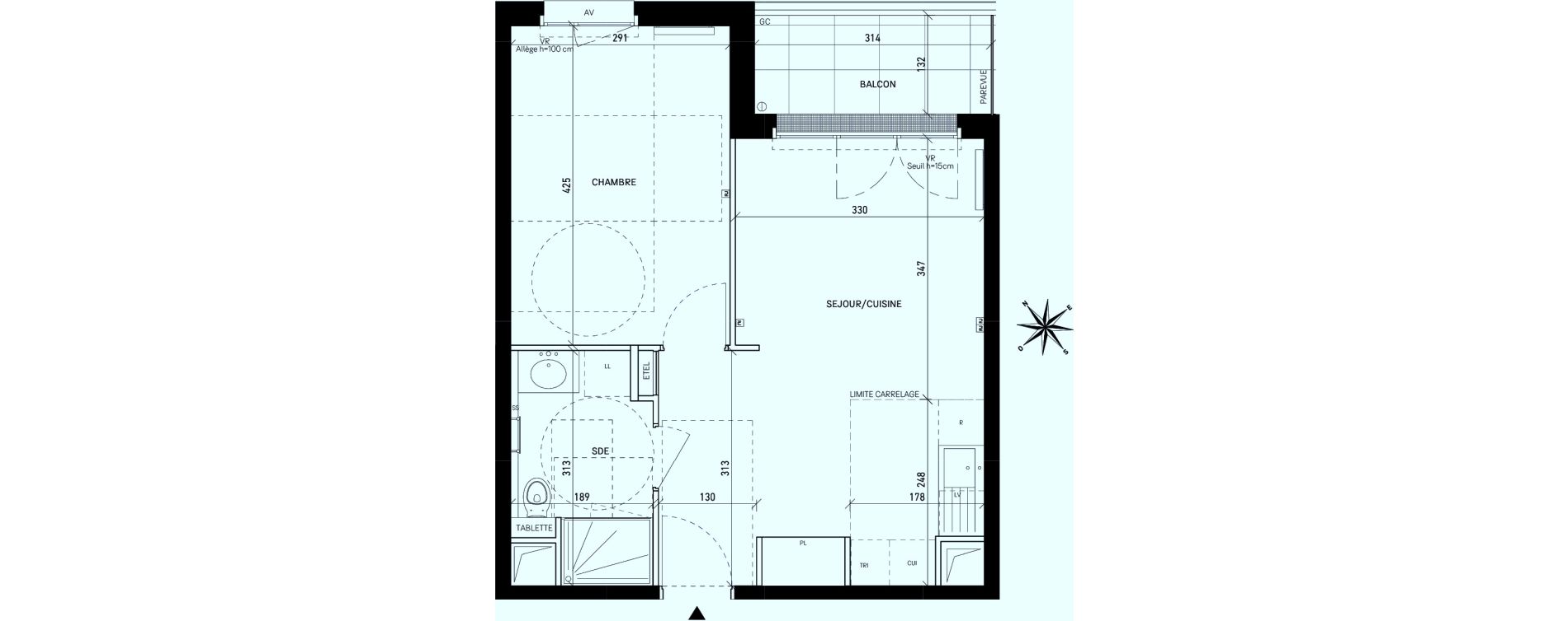 Appartement T2 de 39,76 m2 &agrave; Rueil-Malmaison Centre