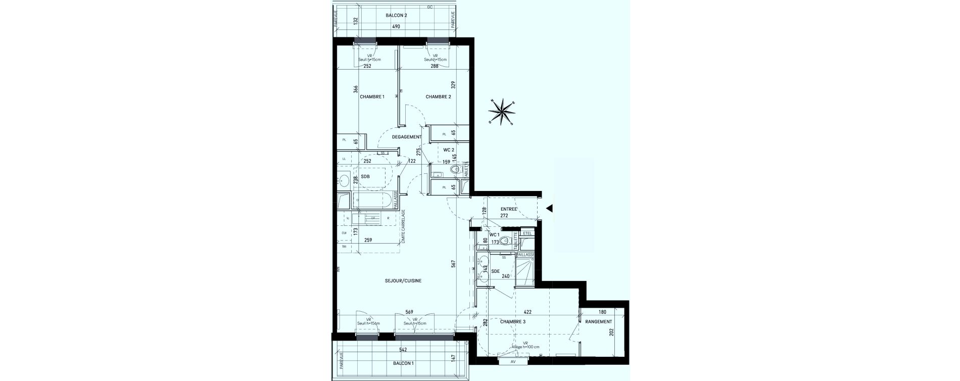 Appartement T4 de 86,92 m2 &agrave; Rueil-Malmaison Centre