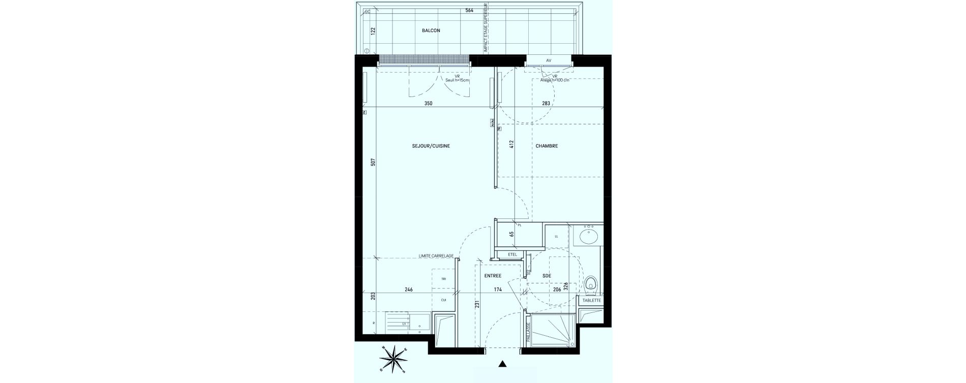 Appartement T2 de 44,17 m2 &agrave; Rueil-Malmaison Centre