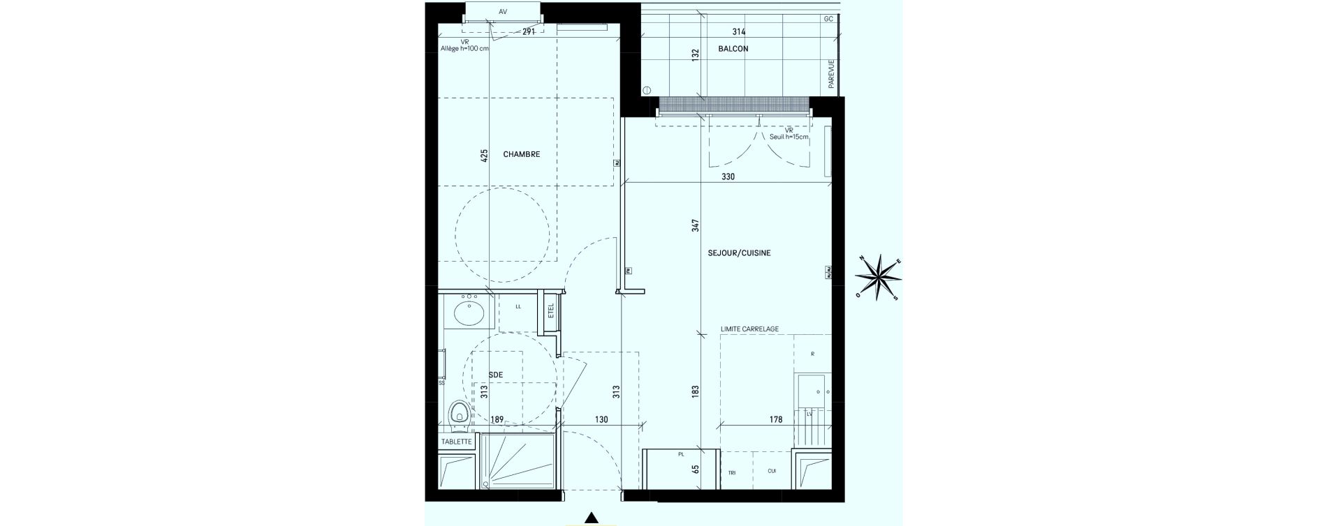 Appartement T2 de 39,76 m2 &agrave; Rueil-Malmaison Centre