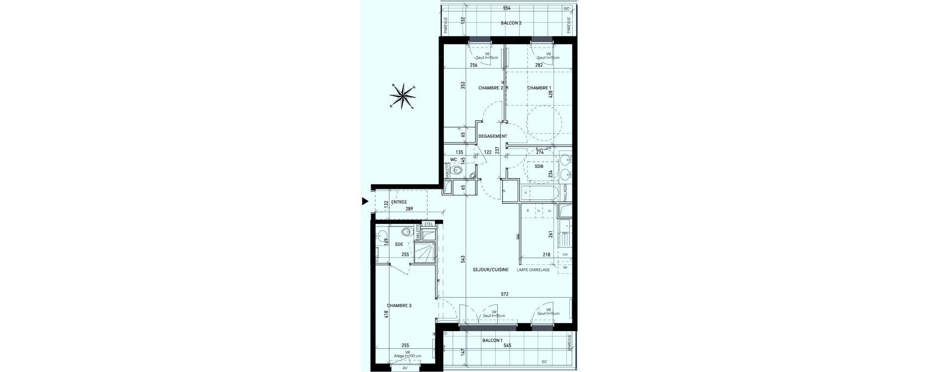 Appartement T4 de 81,28 m2 &agrave; Rueil-Malmaison Centre