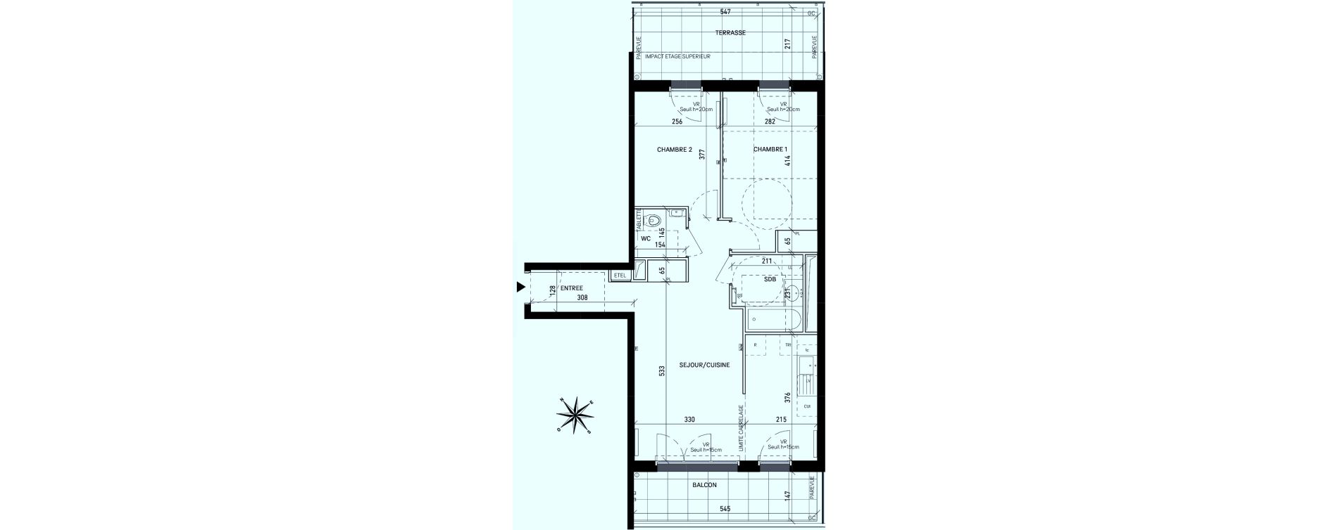 Appartement T3 de 60,67 m2 &agrave; Rueil-Malmaison Centre