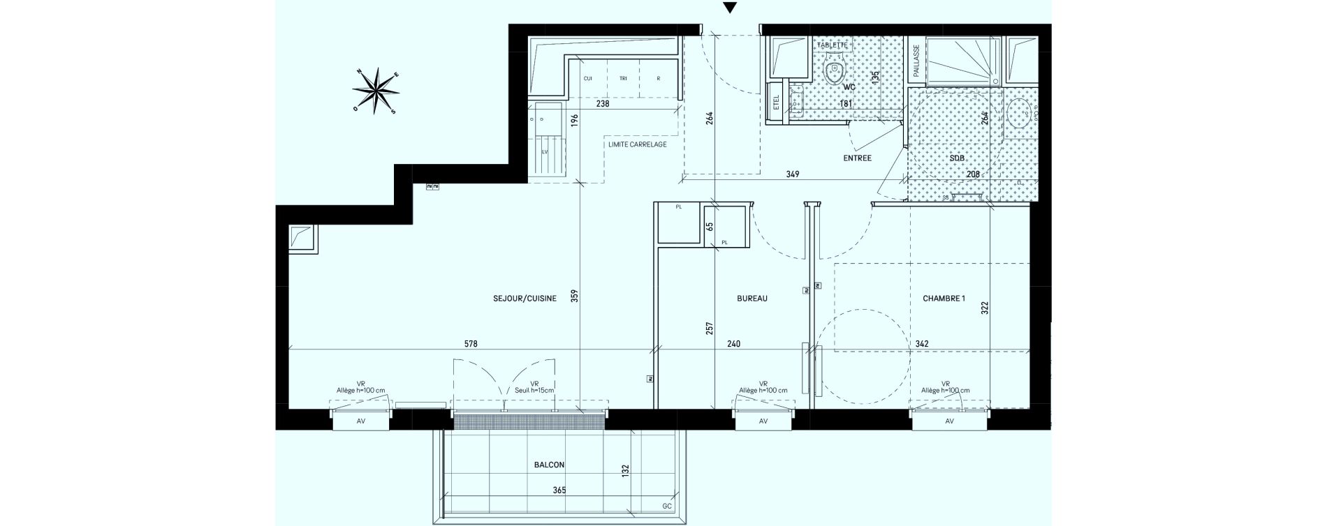Appartement T2 de 55,50 m2 &agrave; Rueil-Malmaison Centre