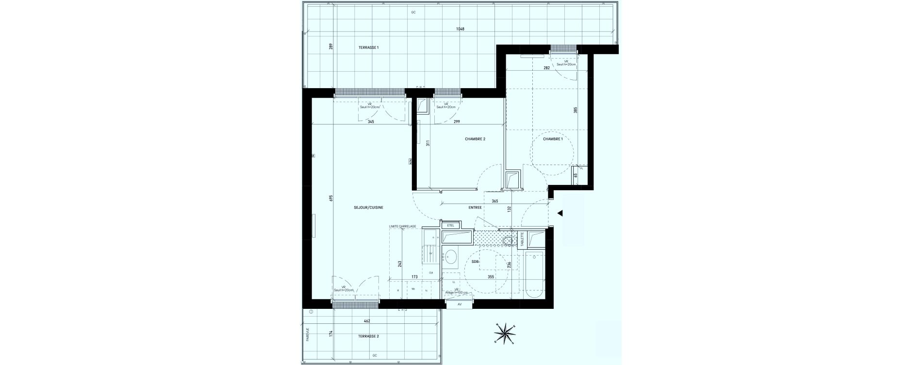 Appartement T3 de 60,82 m2 &agrave; Rueil-Malmaison Centre