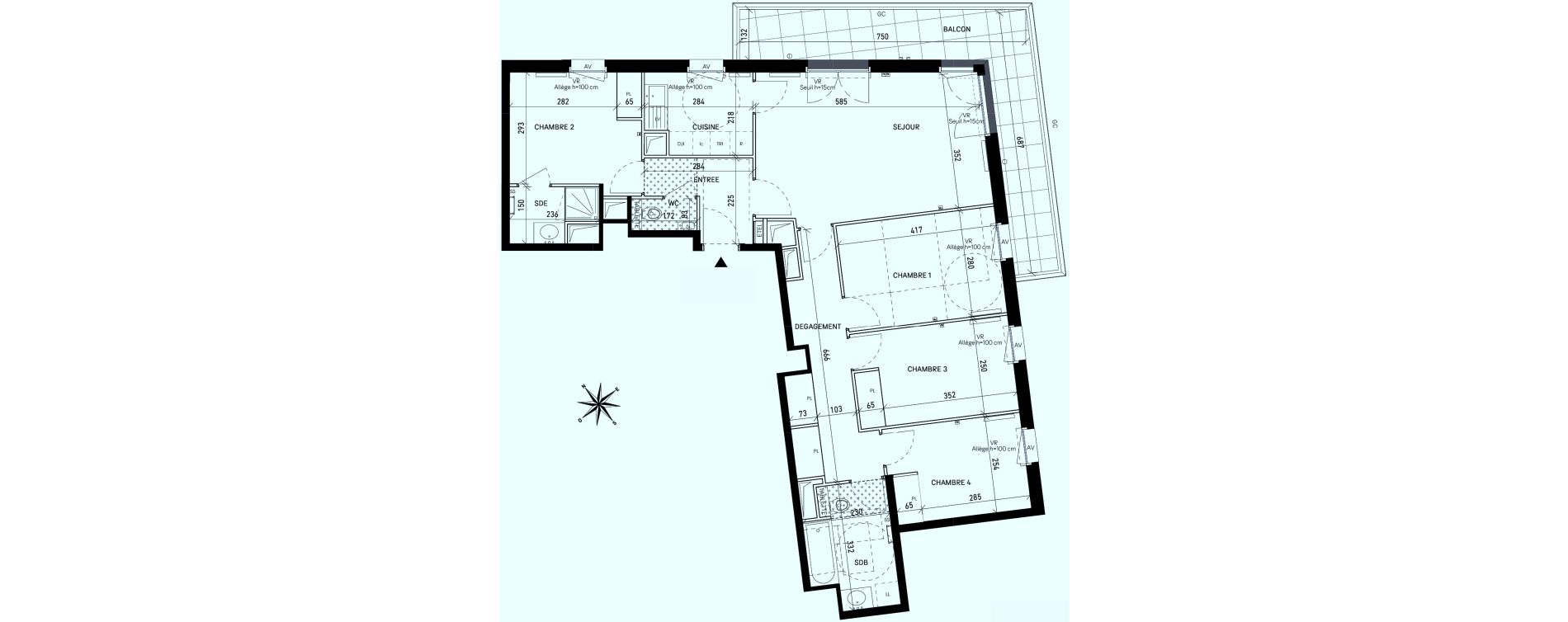 Appartement T5 de 95,25 m2 &agrave; Rueil-Malmaison Centre