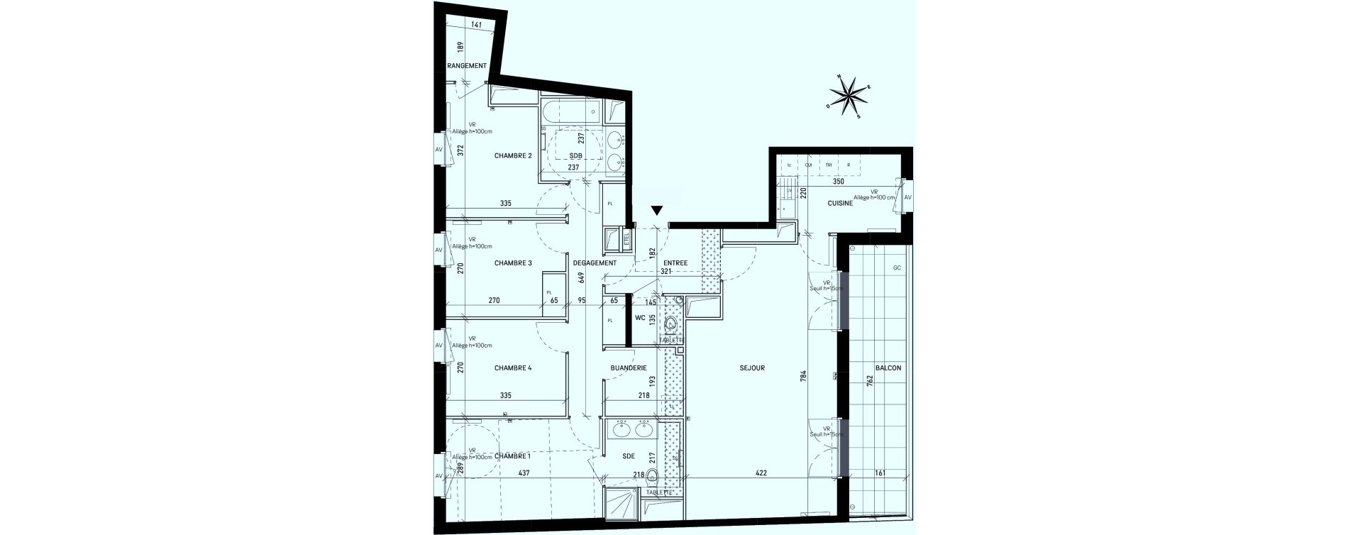 Appartement T5 de 108,98 m2 &agrave; Rueil-Malmaison Centre