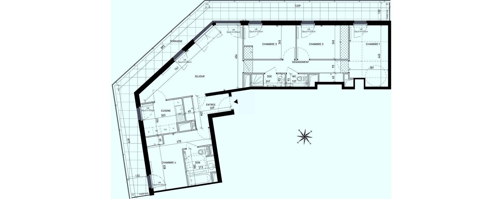 Appartement T5 de 96,21 m2 &agrave; Rueil-Malmaison Centre