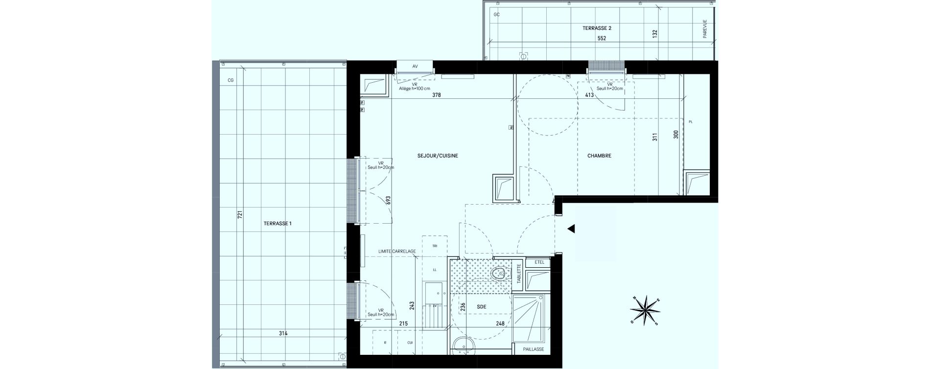 Appartement T2 de 41,86 m2 &agrave; Rueil-Malmaison Centre