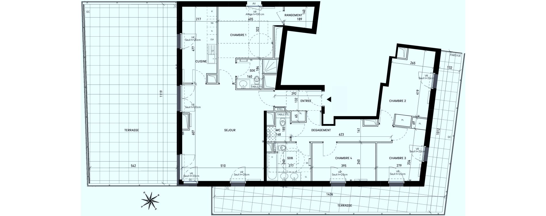 Appartement T5 de 111,30 m2 &agrave; Rueil-Malmaison Centre