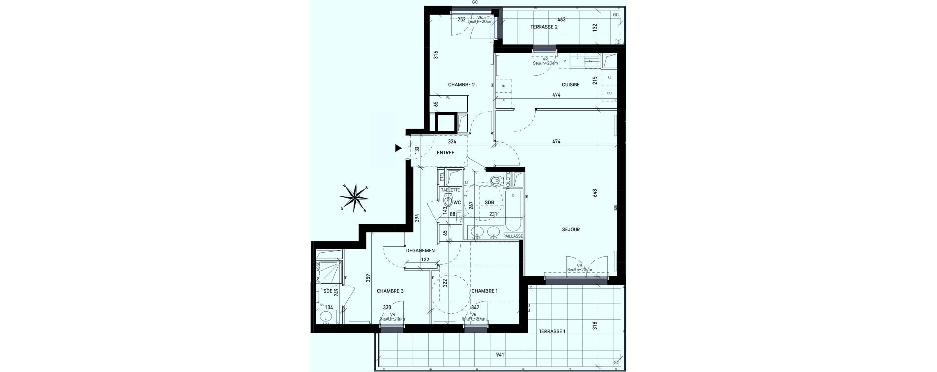 Appartement T4 de 84,79 m2 &agrave; Rueil-Malmaison Centre