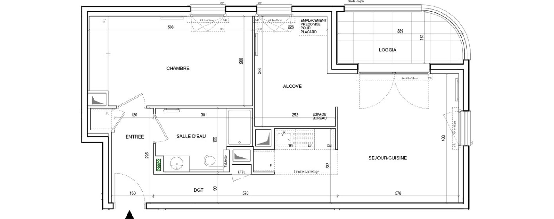 Appartement T2 de 54,79 m2 &agrave; Rueil-Malmaison Plateau 2