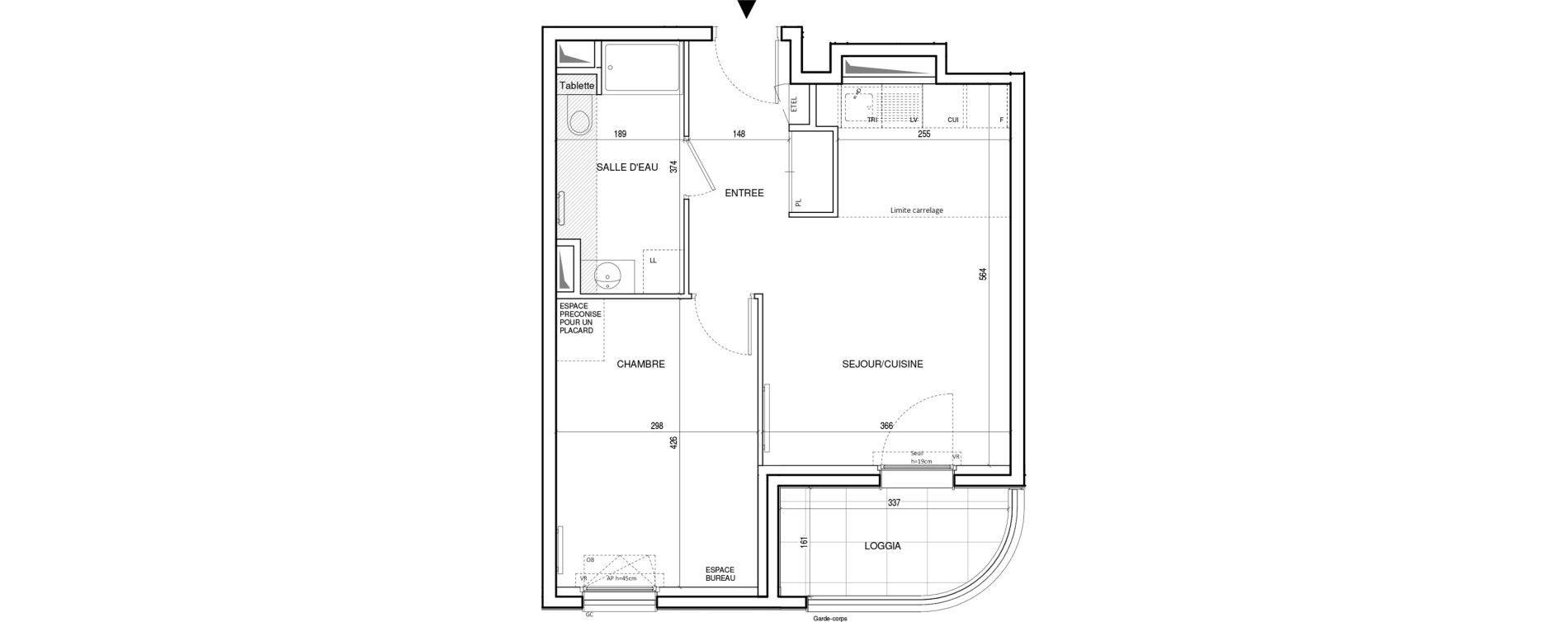 Appartement T2 de 43,50 m2 &agrave; Rueil-Malmaison Plateau 2