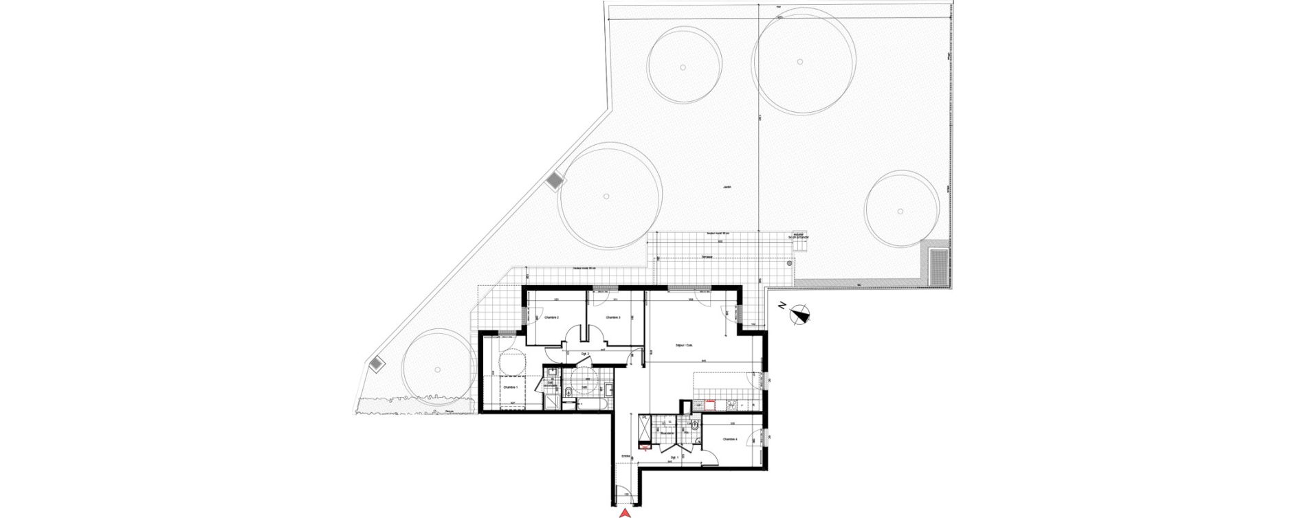 Appartement T5 de 113,77 m2 &agrave; Rueil-Malmaison Richelieu - ch&acirc;taigneraie