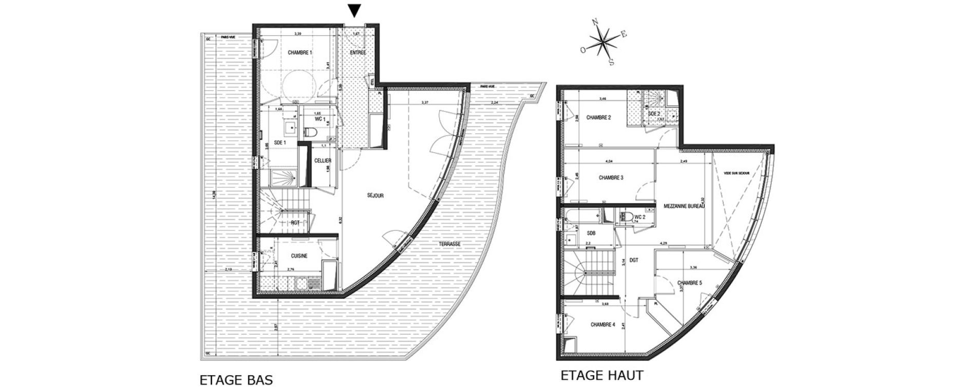 Duplex T6 de 134,42 m2 &agrave; Rueil-Malmaison L'arsenal