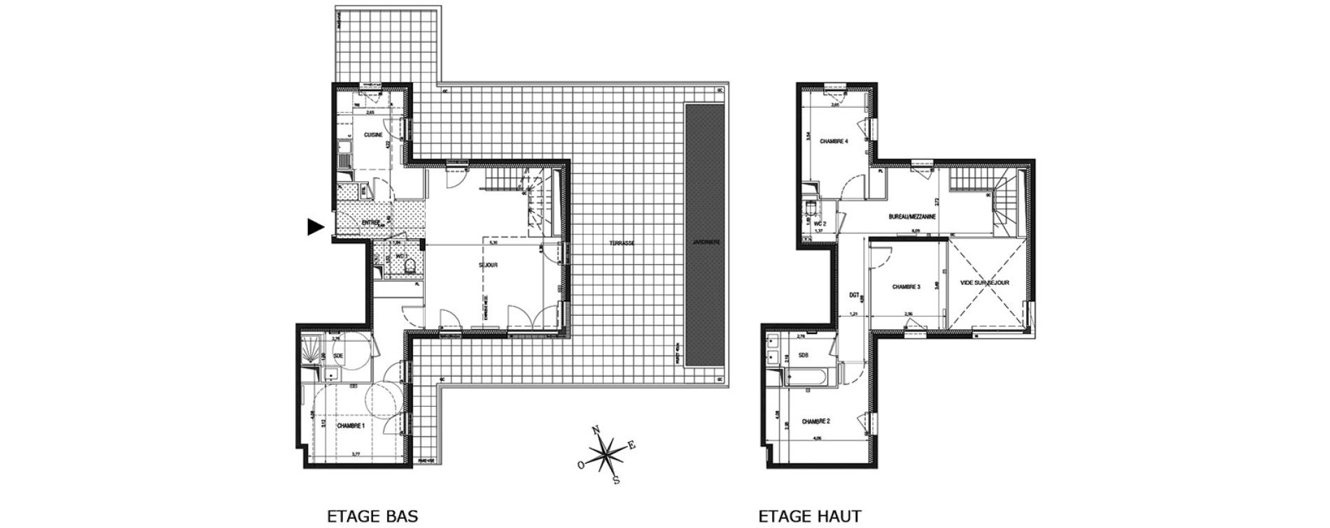 Duplex T5 de 134,76 m2 &agrave; Rueil-Malmaison L'arsenal